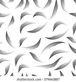 Wavy line geometric seamless pattern. Fashion graphic background design. Modern stylish abstract texture. Monochrom template for prints, textiles, wrapping, wallpaper, website etc. VECTOR illustration
