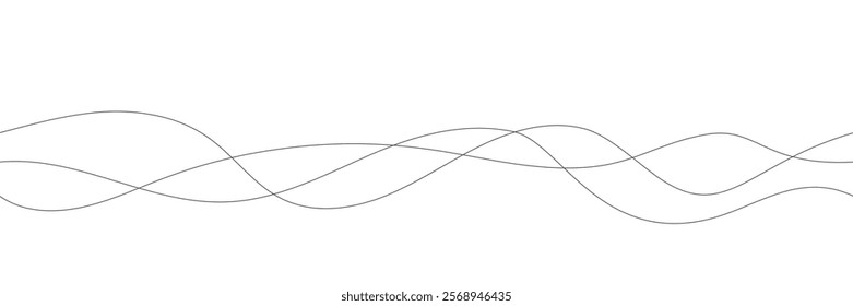 Wavy line horizontal background. Vector