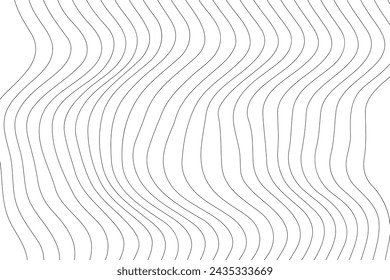 wavy line isolated on plane abstract background