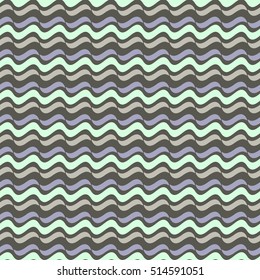 Wavy line pastel seamless pattern. Fashion graphic background design. Modern stylish abstract texture. Colorful template for prints, textiles, wrapping, wallpaper, website etc. Vector illustration
