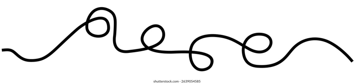 Wavy line pattern with curvy abstract squiggles in a psychedelic wiggle design. vector illustration.