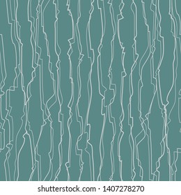 Wavy line pattern. Hand drawn stripes. Hand painted improvised white lines against gray color.