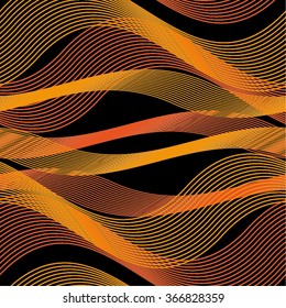 Wavy Line Pattern, Mesh, Curve, Seamless Vector Background.