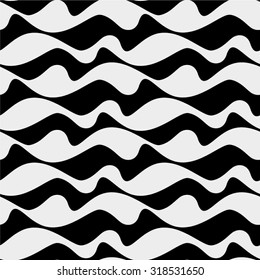 Wavy line pattern, mesh, seamless vector background.