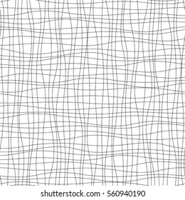 Wavy line pattern, mesh, seamless vector background.