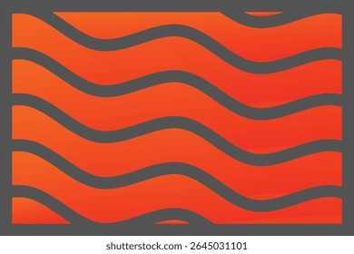 Wavy Line Pattern on Orange Gradient Background. design illustration