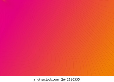 Wavy Line Pattern on Pink to Orange Gradient Background

