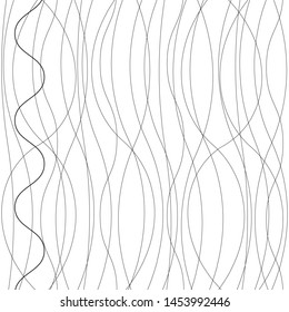 Wavy line pattern with one line difference, vector background.