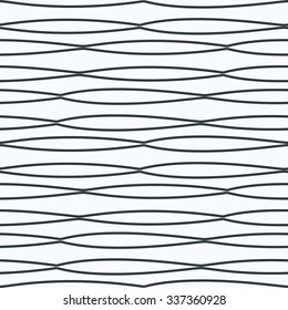 Wavy line pattern seamless vector background.