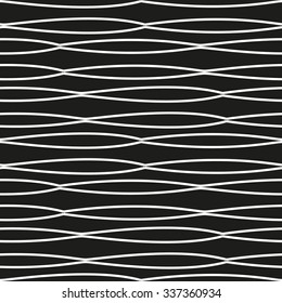 Wavy line pattern seamless vector background.