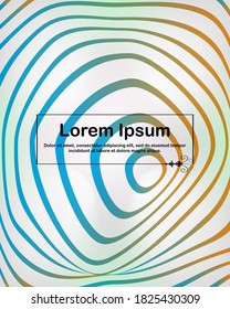 Wavy Line Pattern Vector Illustration With Color Gradations. Geometric Modern Lines.