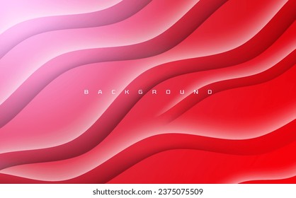 diseño de fondo vectorial abstracto de marrón rojo de línea ondulada