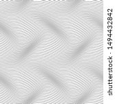 
Wavy line seamless pattern. Black and white stripe. Wave ripple abstract vector background