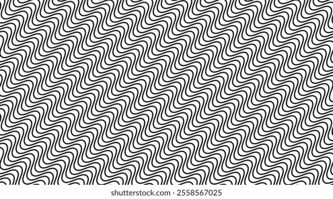 Wavy line seamless pattern design. Minimal and abstract wavy line pattern background. Geometric wavy line texture.