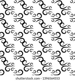 Wavy line seamless pattern. Fashion graphic background design. Modern stylish abstract texture. Design monochrome template for prints, textiles, wrapping, wallpaper, website. Vector illustration