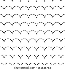 Wavy line seamless pattern. Fashion graphic background design. Modern stylish abstract texture. Monochrome template for prints, textiles, wrapping, wallpaper, website etc. Vector illustration