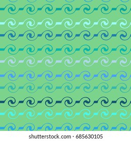 Wavy line seamless pattern. Fashion graphic background design. Modern stylish abstract texture. Colorful template for prints, textiles, wrapping, wallpaper, website etc. VECTOR illustration