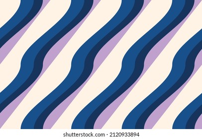 Wavy line seamless pattern. Geometric fabric print texture. Abstract tiling background. Wave tiling line ornamental wallpaper.