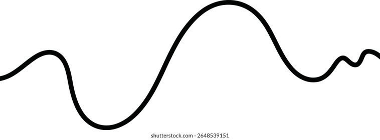 Wavy line signal abstract vector illustration on white background 