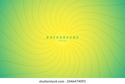 wavy line smooth green yellow elegant abstract vector background design