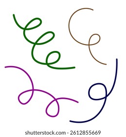 Wavy line squiggles and zigzag patterns in a playful, abstract design. Pencil strokes and doodles create a trendy, fun, and modern illustration. Isolated on white background for a minimalist,