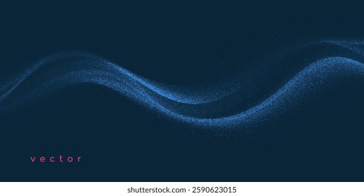 Wavy line . Technology background. Abstract background from lines. Design element. Vector illustration .