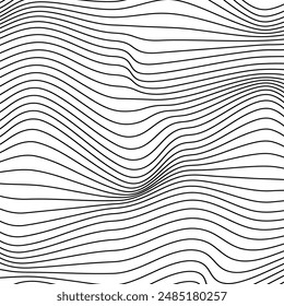 Wavy Line Topography Background Texture