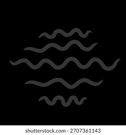 wavy line watermark icon without background