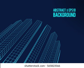 Wavy linear monochrome procedural terrain. Striped digital extraterrestrial landscape. Trendy wireframe cybernetic mountains. Modern illustration for a background. Element of design.