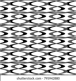 Wavy linear pattern, curve, mesh, weave, seamless vector background.