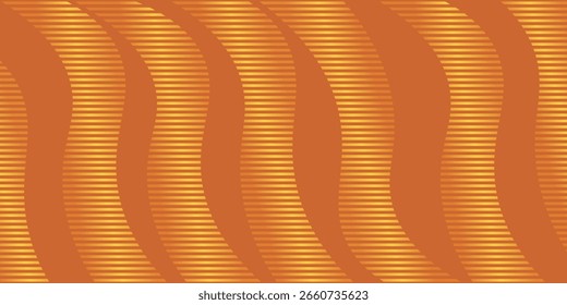 Wavy linear pattern with gradient colors. Vector futuristic background.