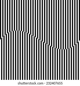 Wavy lined background with great contrast. vector illustration