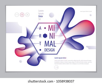 Wavy lined flower abstract vector shape, abstract art element. Perfect for gift card, cover, poster or brochure. Bright color wave dimensional object.