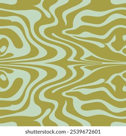 wavy lines abstract background. Trendy psychedelic retro style backdrop. Waves, swirl and twirl pattern. Twisted distorted vector texture.
