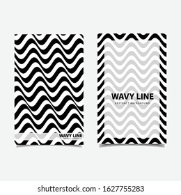 Wavy lines abstract background vector illustration