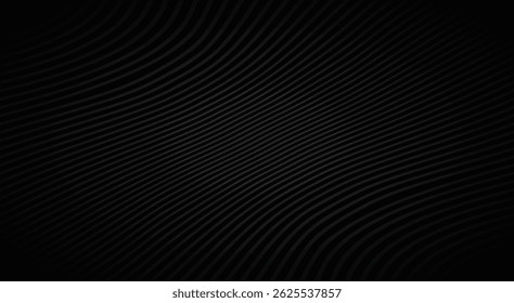 plano de fundo preto abstrato de linhas onduladas
