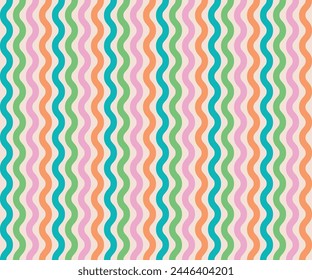 Wavy lines abstract colorful background design vector