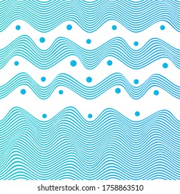 WAVY LINES ABSTRACT WITH GRADIENT COLOR PATTERN TEMPLATE VECTOR. COVER DESIGN 
