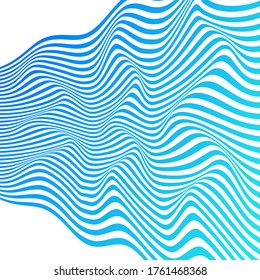 WAVY LINES ABSTRACT WITH GRADIENT COLOR PATTERN TEMPLATE VECTOR. COVER DESIGN 