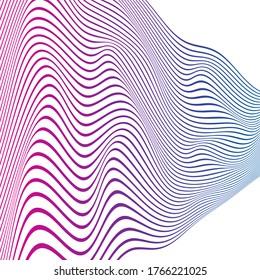 LÍNEAS DE ONDA ABSTRACTAS CON VECTOR DE PLANTILLAS DE PATRÓN DE COLOR GRADIENTE. DISEÑO DE TAPA 