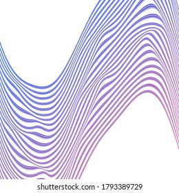 WAVY LINES ABSTRACT WITH GRADIENT COLOR PATTERN TEMPLATE VECTOR. COVER DESIGN 