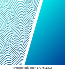 LÍNEAS DE ONDA ABSTRACTAS CON VECTOR DE PLANTILLAS DE PATRÓN DE COLOR GRADIENTE. DISEÑO DE TAPA