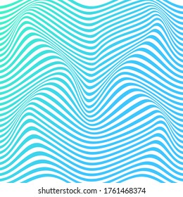 WAVY LINES ABSTRACT WITH OPTICAL ILLUSION GRADIENT COLOR PATTERN TEMPLATE VECTOR. COVER DESIGN 