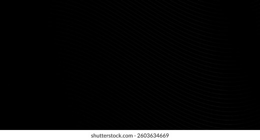 Wavy lines background. Abstract stripes texture. Warped and curved lines wallpaper. Black minimalistic design template. eps10