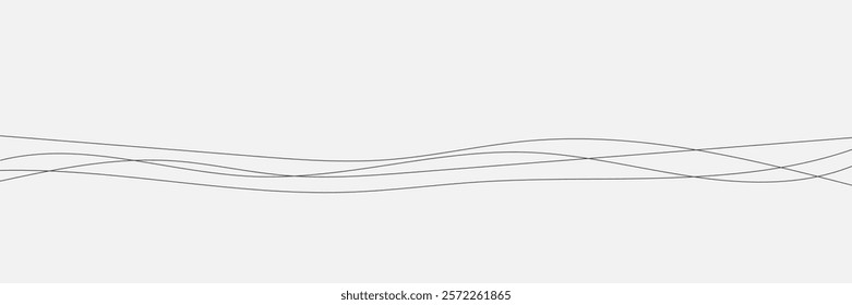 Wavy lines background. Black strips template. Vector illustration