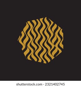 Wavy Lines Background Illustration Flat Design