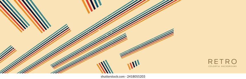 Wavy lines background in Retro groovy style. Vector files are suitable for wall wallpapers, car arches and textiles	