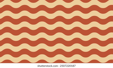 Wavy lines Background Seamless Illustration. Funky, Hippie vibe
