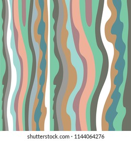 Wavy lines composition in a harmonic color relation