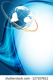 wavy lines with copy space. Eps10